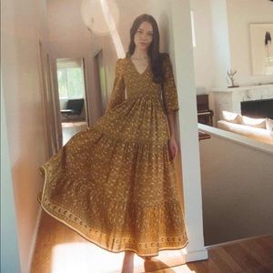 Christy Dawn Basil Dress in Goldenrod (Petite)